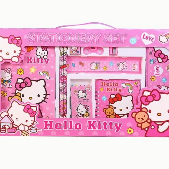 Hello Kitty Stationery Set - 15" X 8.5" - 13 Items - Pictures show the edges - Picture 9 of 9